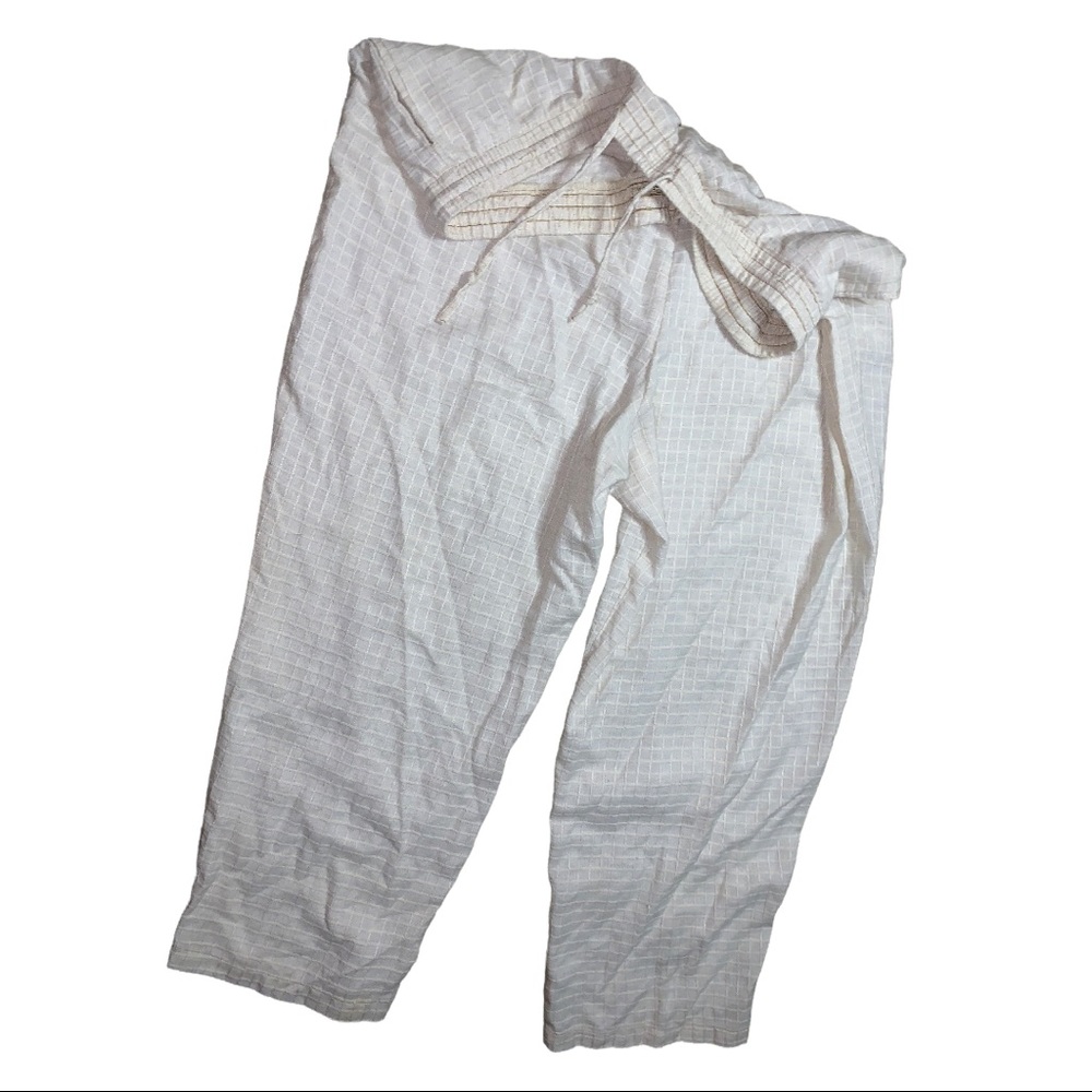Club Z Collection Beige Lounge Pants Sz 3X Textured Drawstring Elastic Waist